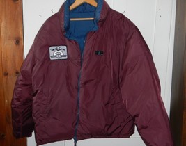 Genuine Scooter Co Gerry Goose Puffer Parka Mens Large Maroon Blue Reversible - £22.38 GBP