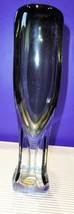 Adam Jablonski Art Glass Amber &amp; Clear Vase - £195.84 GBP