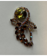 Juliana rivoli pendant sunset colors, lg rhinestone is amazing, firey (n... - $88.88 CAD