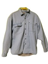 Vintage Roper Range Gear Sherpa Lined Jacket Denim Jean Button Front Mens Medium - £44.44 GBP