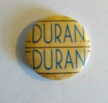 Duran Duran Vintage 1980&#39;s Pinback Badge Button Pop Rock New Wave Tan Bl... - £7.80 GBP