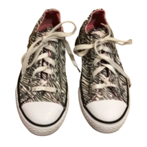 Converse Zebra Print Low Tops Sneakers Shoes Size Youth 2 Shimmer Animal... - £11.84 GBP