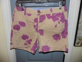 Merona Brown W/Purple Print Shorts Size 2 Women&#39;s - £14.25 GBP