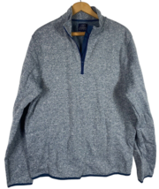 J Crew Authentic Fleece 1/4 Zip Size XL Mens Pullover Gray Blue Better S... - £36.48 GBP