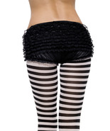 Ruffled shorts-black - $35.20 CAD