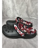 Crocs Unisex Classic Lined Buffalo Print Black Comfort Clogs Mule- Size ... - $26.64