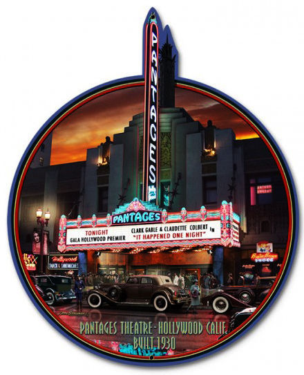 Pantages Theatre 1930 Plasma Cut Metal Sign - $29.95