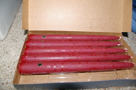 Partylite 5 Mulberry Maroon Taper Candles 10&quot; Party Lite - £7.06 GBP