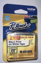 Brother Genuine P-touch M-2312PK Tape, 2 Pack, 1/2&quot; (0.47&quot;) Wide Standar... - $10.89