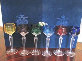   FABERGE Set of 6 Colored Lausanne Liqueur Glasses  - £700.90 GBP