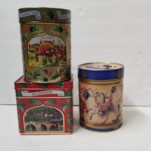 3 Musical Cookie Tin Lambertz VTG Holiday Christmas Wind Up Decorative Container - £23.30 GBP