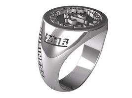 College Contemporary Sterling Silver Ring - £143.96 GBP