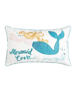 C&amp;F ~ &quot;Mermaid Love&quot; ~ 14&quot; x 24&quot; ~ Polyester ~ Embroidered &amp; Sequin Pill... - $38.36 CAD
