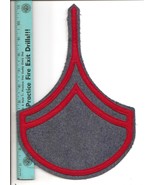 Two Extra Large Military Academy Rank Insignia Patches Red On Gray - $152.29 MXN