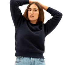 Everlane Women Black Crew Neck Pullover Sweater Size XS Fleece Sweatshirt - £32.93 GBP
