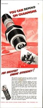 1938 Champion Spark Plugs Art Deco Car Vintage Print Ad nostalgic tracto... - £20.70 GBP