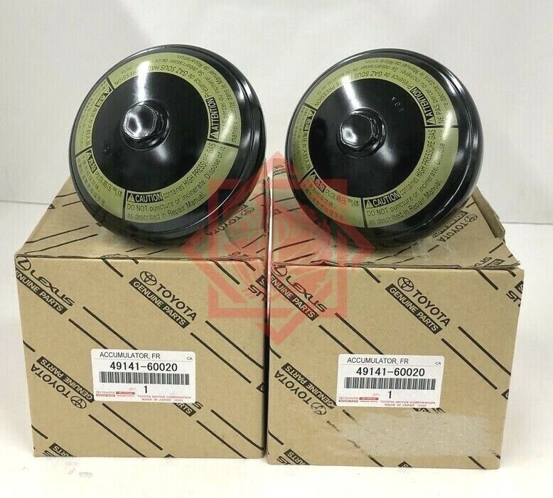 TOYOTA GENUINE SUSPENSION ACCUMULATOR FRONT SET 49141-60020 LX570 URJ201... - $397.33
