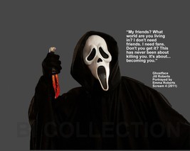 Scream&#39;s Ghostface &quot;My Friends? What World Are You...&quot; Quote Photo Various Sizes - £3.90 GBP+