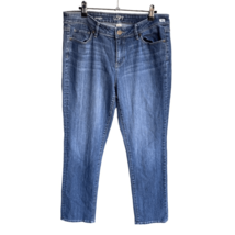 Ann Taylor LOFT Straight Jeans 10 Women’s Dark Wash Gently Used [#1055] - £10.22 GBP