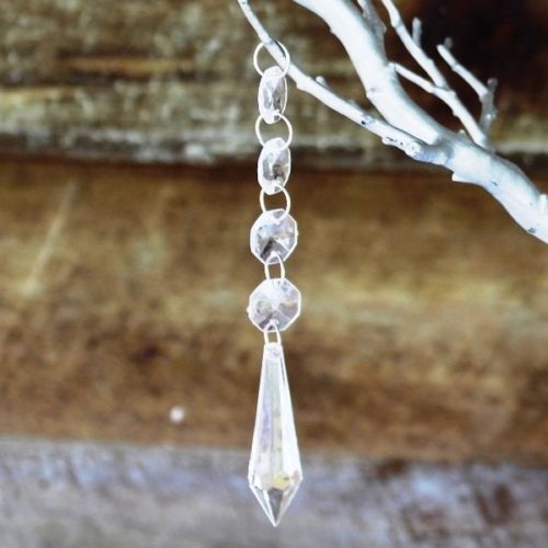 Primary image for Sparkling Icicle Pendant Acrylic Crystal Bead Strand Wedding Xmas Tree Ornament