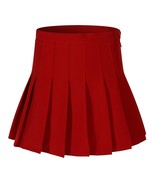 Girl&#39; Short Mini Pleated Solid Tennis Sports Skirts (XS, Wine red) - $23.75