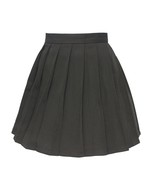 Girl&#39;s Solid Pleated High Waist Cosplay Skirts(XS,Black) - $23.75