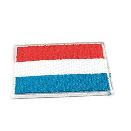 Primary image for Flag of Luxemburg National Country Patch Emblem DIY Embroidered Iron On 1.2 x...