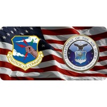 strategic air command air force american flag logo license plate usa made - £23.44 GBP