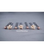 Set of 7 hair pins, Cluster cream pins, Wedding accessories, Bridal hairdo - £23.43 GBP