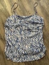 NEW DVF for Target Size XXL Sea Twig Blue and White Tube Top Camisole - $28.91
