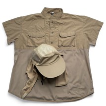 Sequel Fishing Shirt &amp; Sun Hat Mens Large Reflect Wide Duck Bill Durango... - £62.91 GBP