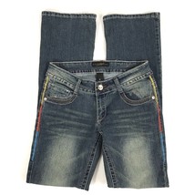 South Pole Women Jeans Size 5 Junior Acid Wash Flap Pockets Color Stretch Denim - £19.18 GBP