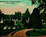 Sempreverde Cimitero Principale Ingresso Union Città Pa Pennsylvania Unp DB - £5.72 GBP