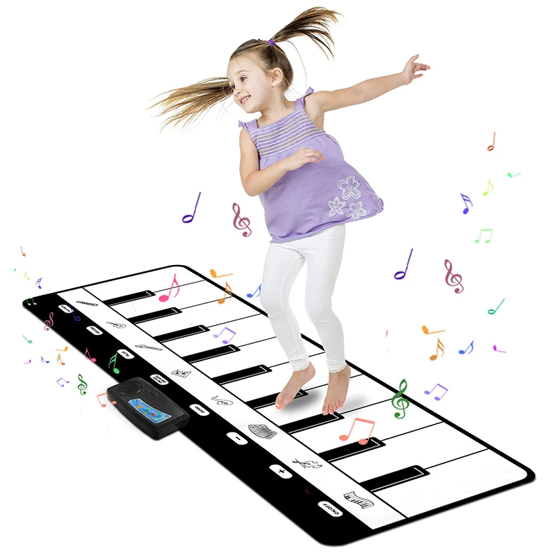 Piano Musical Mat Toys Keyboard with 8 Instruments Sounds Dance Touch Playmat - £17.09 GBP+
