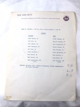 New York Mets letterhead Starting Lineup Vs Phillies May 28 1979 Shea St... - £32.91 GBP