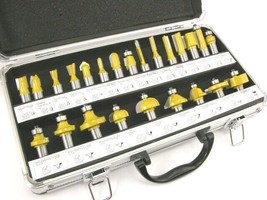 Scratch &amp; Dent 24 PC ROUTER BIT SET 1/2&quot; inch Shank CARBIDE KIT ALUMINUM... - $24.99