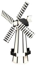 6½ Foot Jumbo Poly Windmill - White &amp; Black Working Ny Yankees Weather Vane Usa - £1,142.25 GBP