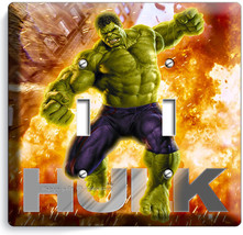 The Incredible Hulk Double Light Switch Wall Plate Cover Boys Bedroom Room Decor - £11.14 GBP