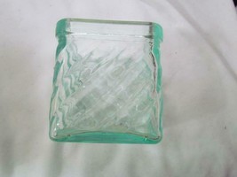 Vintage Square Short Rippled Marked 14 Jar  Trinket Cup 3.1/4&quot; Tall - £4.54 GBP