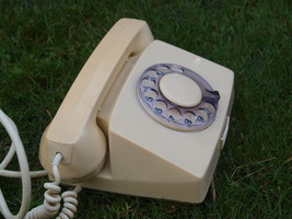 RARE VINTAGE SOVIET BULGARIA ROTARY DIAL PHONE TA4100 PASTEL YELLOW COLOR - £38.78 GBP