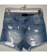 Kendall &amp; Kylie Distressed Blue Jean Shorts - $252.10 MXN