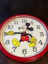 Mickey Mouse Disney Clock arms has time hands 10&quot; round Japan Vintage- T... - £11.01 GBP