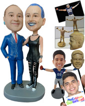 Personalized Bobblehead Punk Wild Couple - Wedding &amp; Couples Bride &amp; Groom Perso - £125.37 GBP