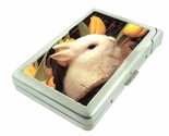 Spring Tulip Bunny Cigarette Case with Built in Lighter Metal Wallet - $19.75