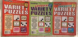 Lot of (3) Penny Press Approved Variety Puzzles Word Games Puzzle Book 2014 2018 - £15.82 GBP