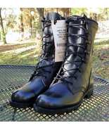 Vintage USA NOS 97 Rosearch US Military Issue 9&quot; Combat Boots Black Leat... - £92.41 GBP