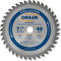 Oshlun Sbf-072540 7-1/4-Inch 40 Tooth Tcg Saw Blade With 20Mm Arbor (5/8... - £31.60 GBP