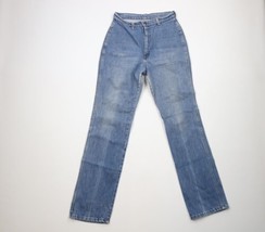 Vintage 70s Streetwear Womens 27 Distressed Straight Leg Denim Jeans Blu... - £34.42 GBP