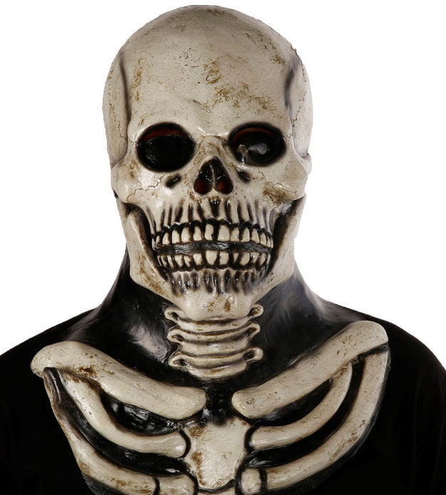 Creepy Scary Halloween Costume Mask Rubber Latex - Skull Skeleton Mask - $16.99