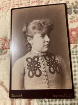 Lyons New York Antique Cabinet Photo MILITARY Style Young Woman Lady Wife Fiancé - £16.67 GBP